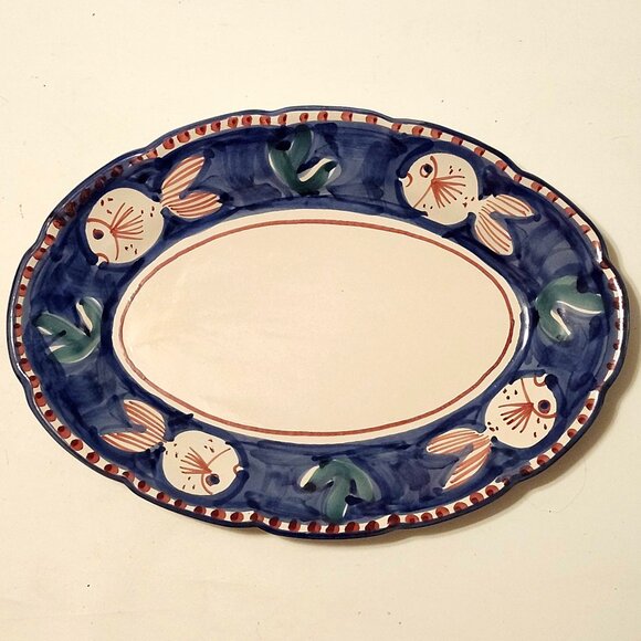 BEAUTIFUL LARGE Campagna Pesce Oval Platter Fish Platter - Picture 1 of 4